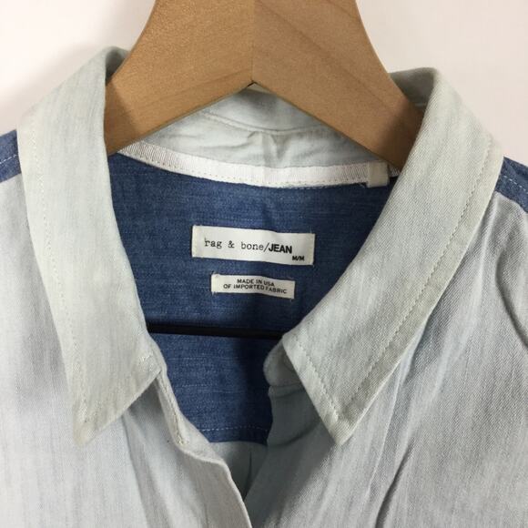 Rag & Bone Sleeveless Chambray Utility Vest Top - Picture 3 of 5